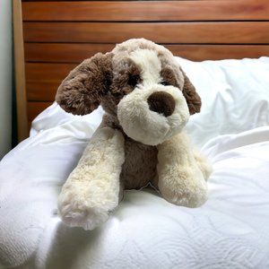 Kellytoy 8" Brown Beige Cream Puppy Dog Brown Nose 2015 Plush Stuffed Animal